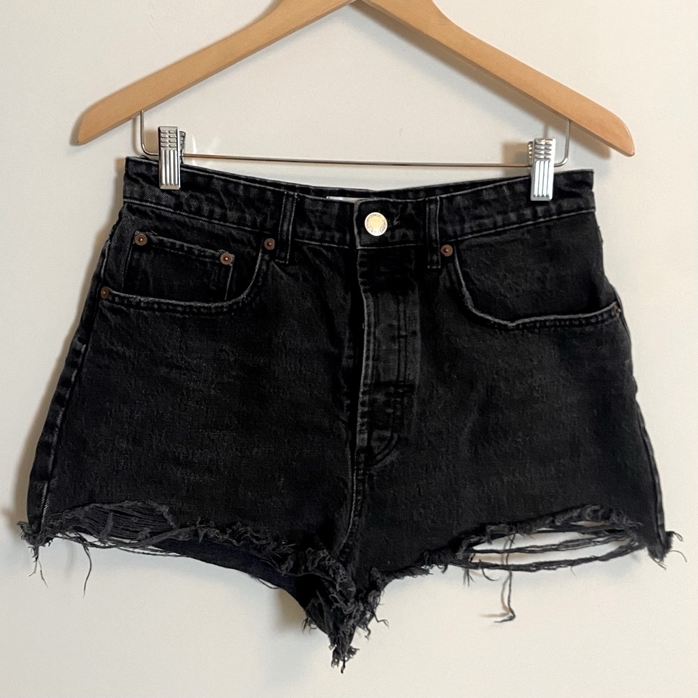 Zara Black Jean Shorts